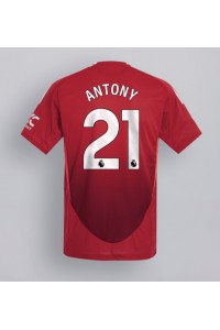 Manchester United Antony #21 Voetbaltruitje Thuis tenue 2024-25 Korte Mouw